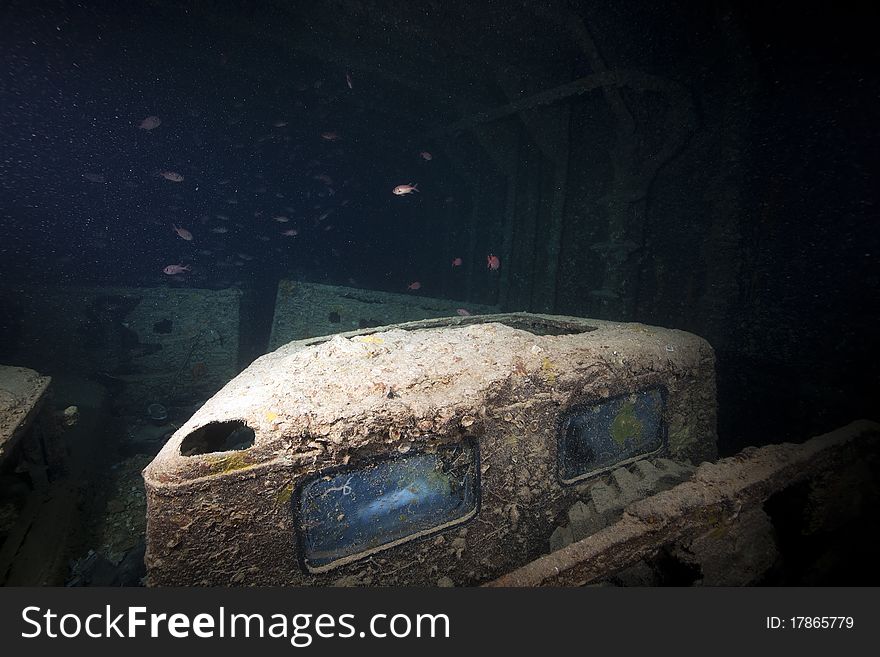 SS Thistlegorm top of bedford truck. SS Thistlegorm top of bedford truck