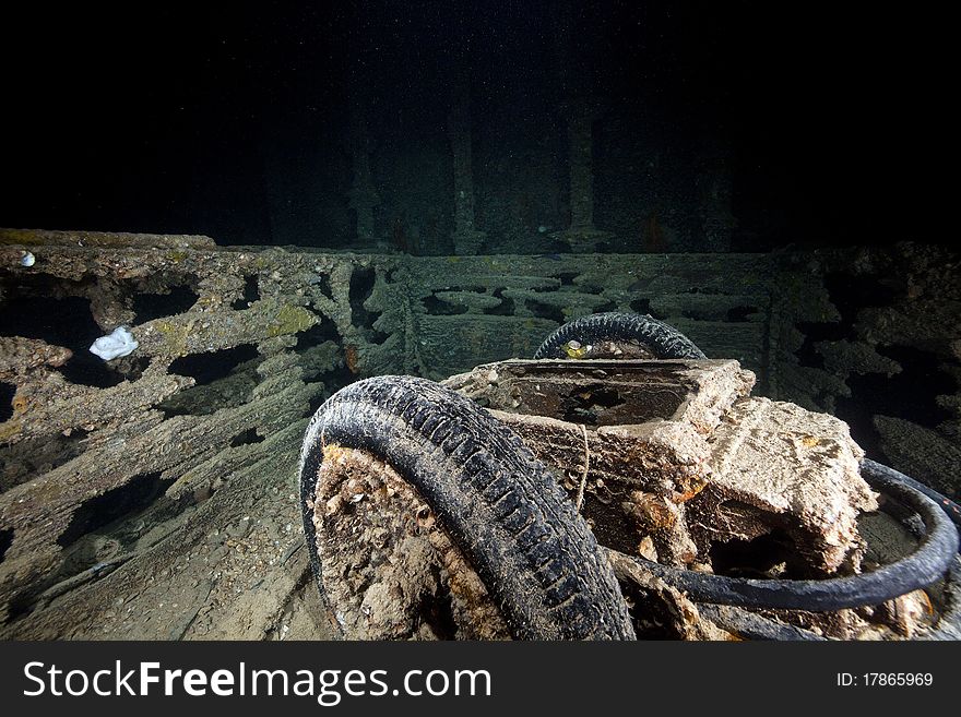 RAF trolley accumulatort on the SS Thistlegorm.