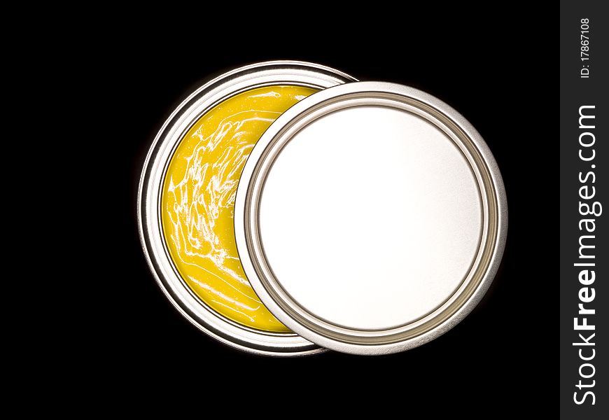 Yellow Paint Can From Above