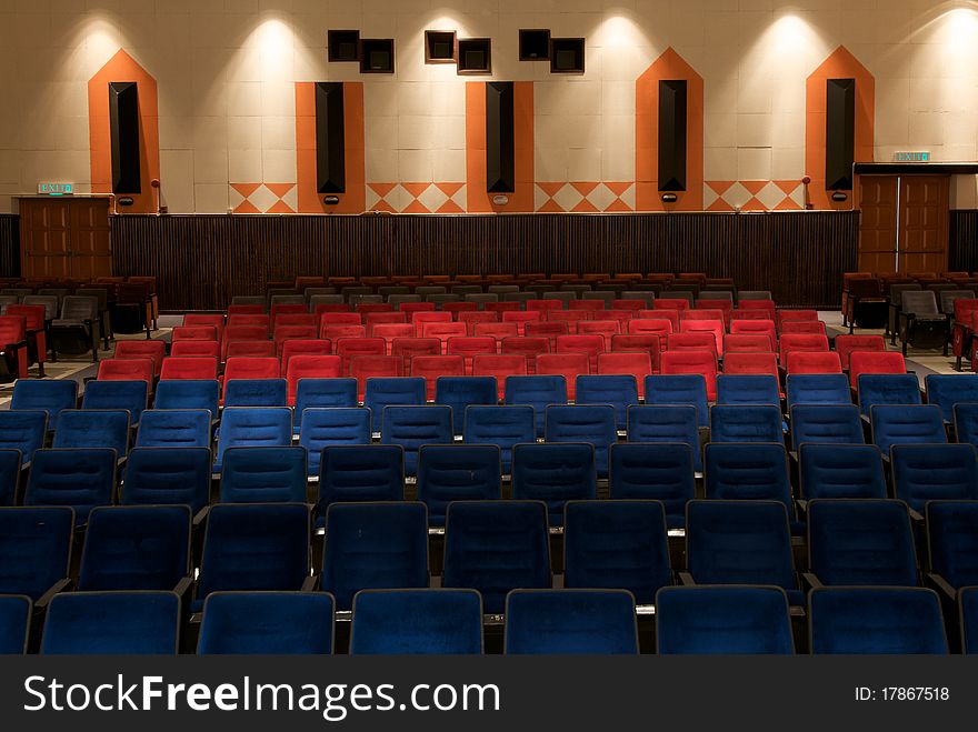 Empty auditorium, theater or conference hall. Empty auditorium, theater or conference hall