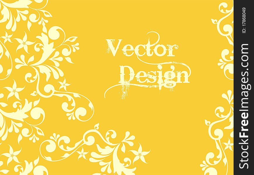 Vector floral pattern with background, illustration.