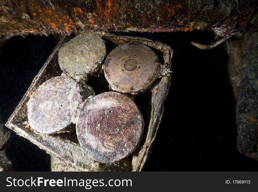 4'' armoured piercing shells on the SS Thistlegorm.