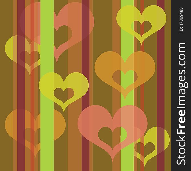 Seamless Valentine hearts and stripes shapes wallpaper background. Seamless Valentine hearts and stripes shapes wallpaper background