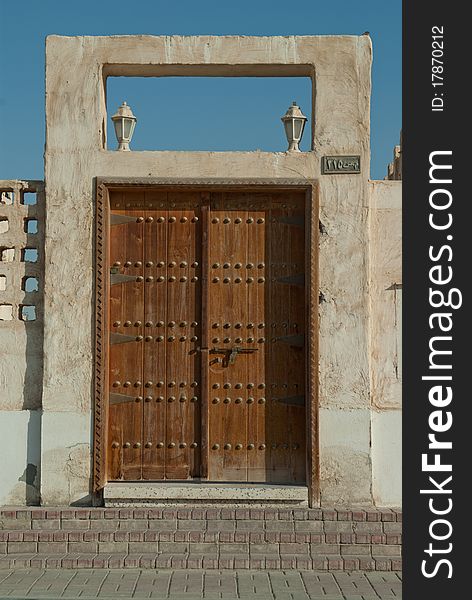 An entrance for one of the oldest mosque in Qatar. An entrance for one of the oldest mosque in Qatar.