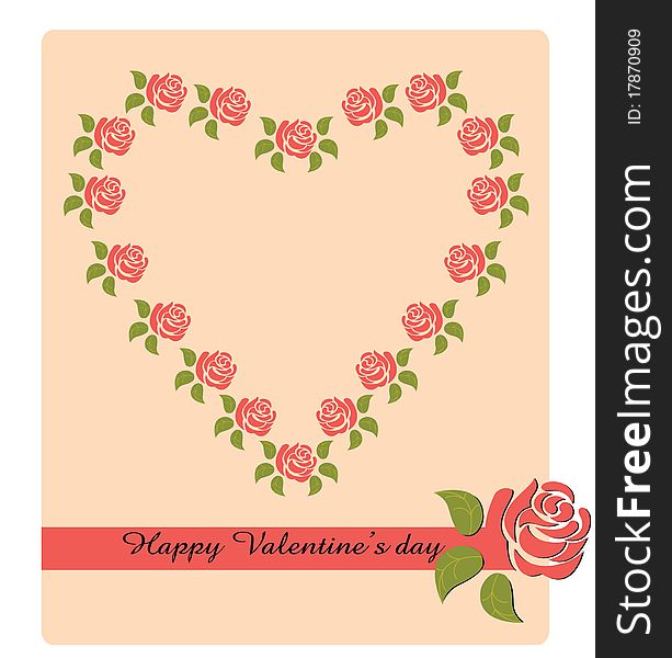 Vector Illustration of a Happy Valentines day greeting. Vector Illustration of a Happy Valentines day greeting