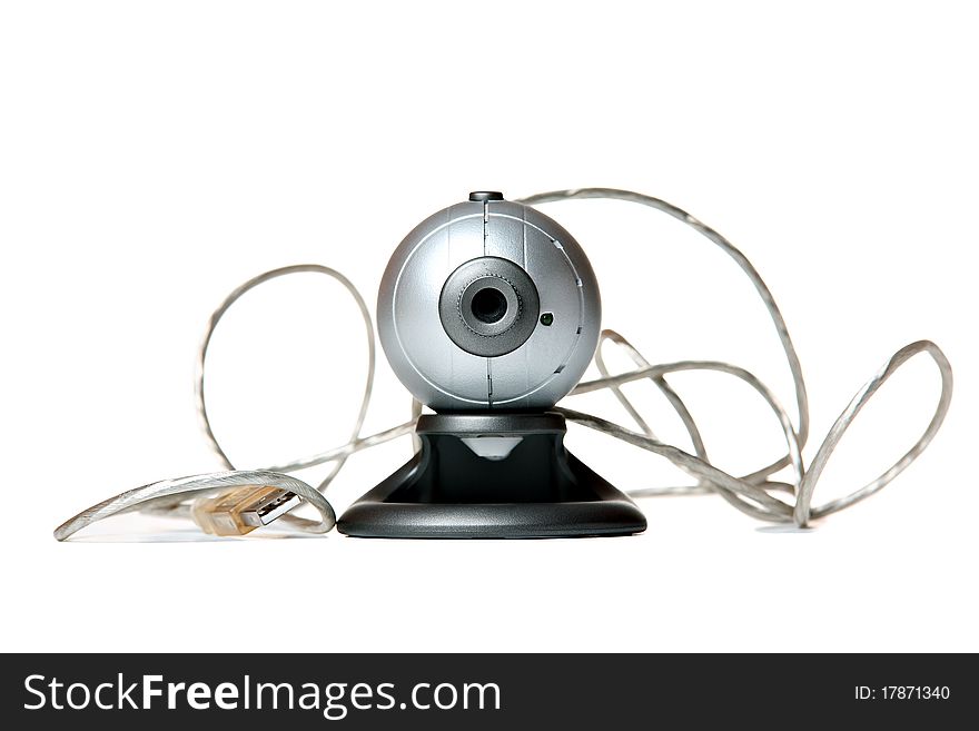 Modern web camera, isolated on white