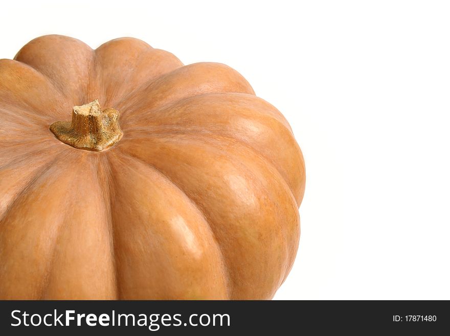 Image of ripe orange pumpkin with space for your text