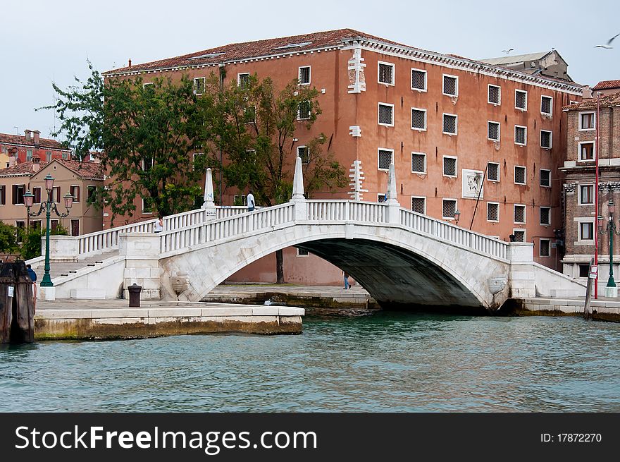 Bridge over the small canal in Venice, Italy. Bridge over the small canal in Venice, Italy