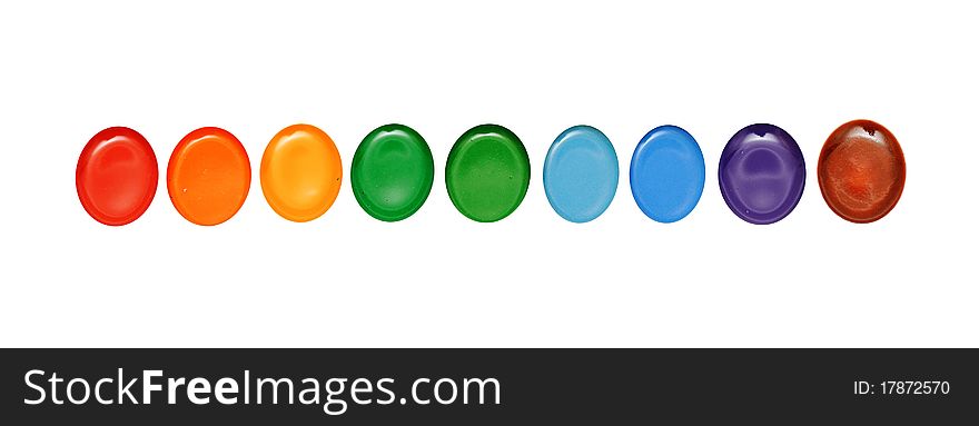 An image of a group of various aquarelle paints. An image of a group of various aquarelle paints