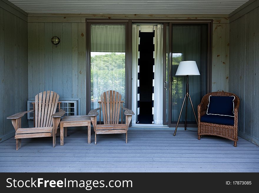 Beach house balcony deck