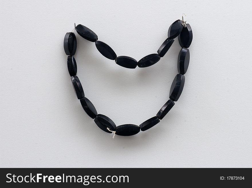 Ancient necklace made from black gems