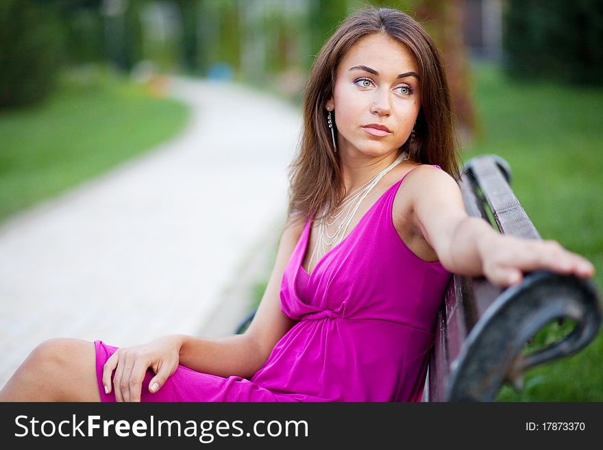 Beautiful young woman outdoor portrait