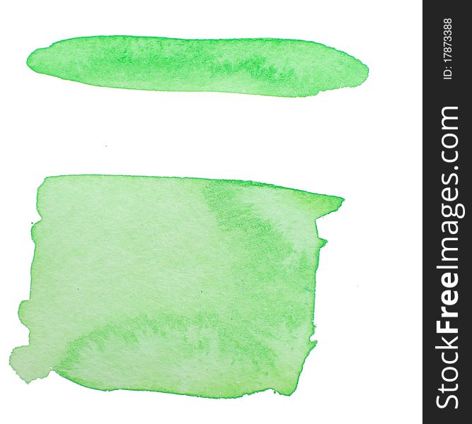 An image of light green aquarelle paint