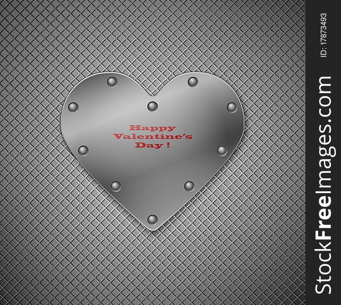 Valentine background with heart. Vector illustration.
