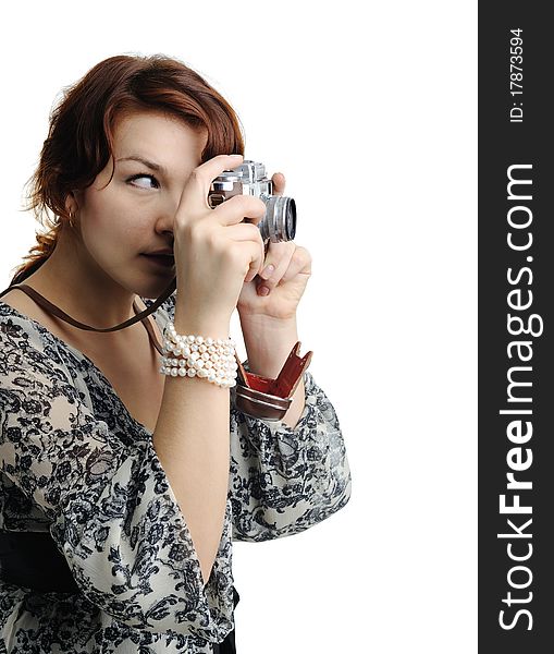 An image of a nice woman with a camera