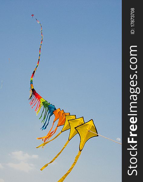 This long kite is in Pattaya International Balloon Festival 2011. This long kite is in Pattaya International Balloon Festival 2011.