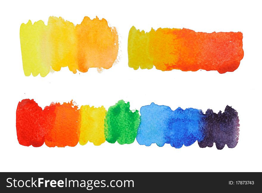 An image of various bright colors on white background