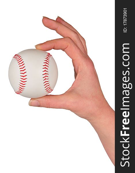 It photographs holding baseball ball with white bottom. It photographs holding baseball ball with white bottom