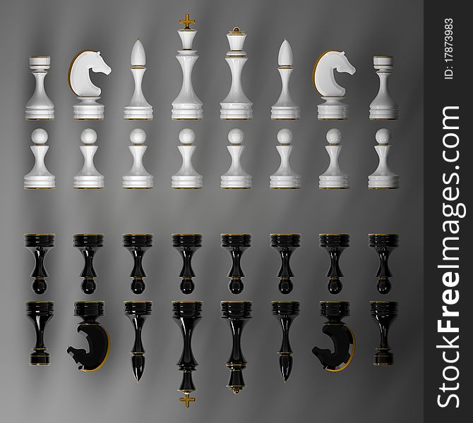 Complete Set Of Chess Pieces