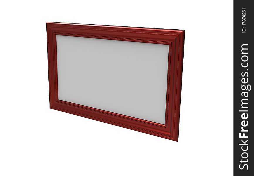Framework red rectangular on a white background