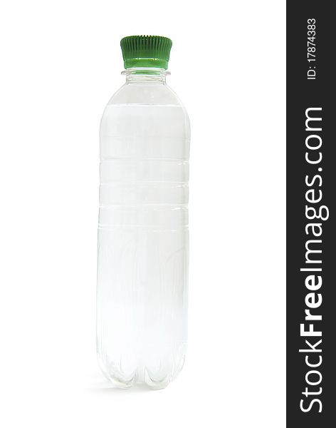 Bottled water isolated over a white background