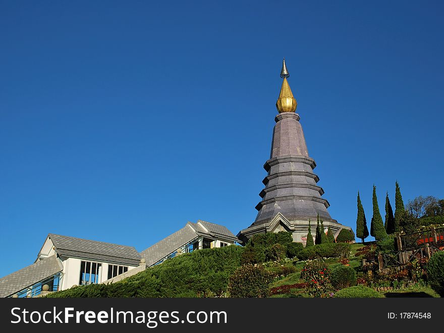 Pagoda With The Blue Sky