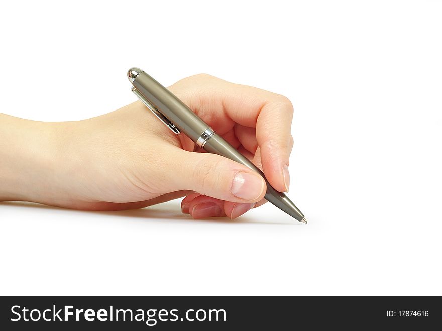 Hand Holding Pen