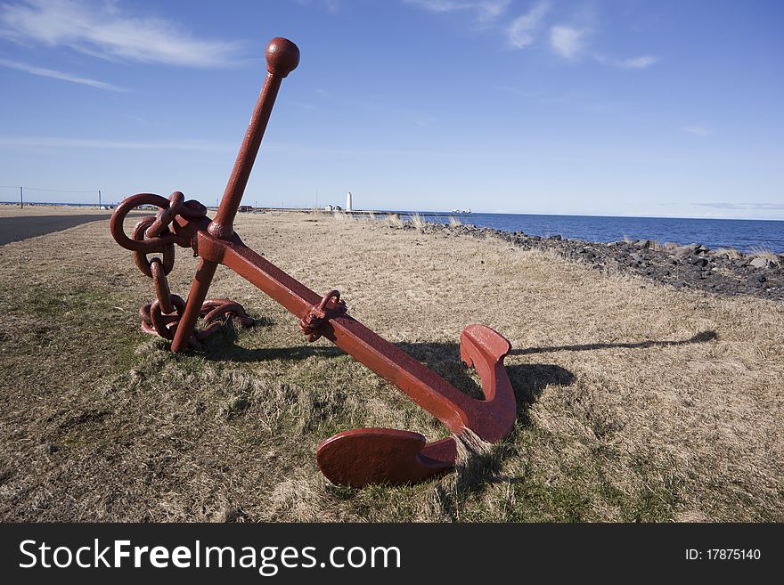 Anchor In Reykjavik Harbor