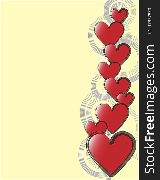 Vector illustration of hearts. Space available for optional customized text. Vector illustration of hearts. Space available for optional customized text.