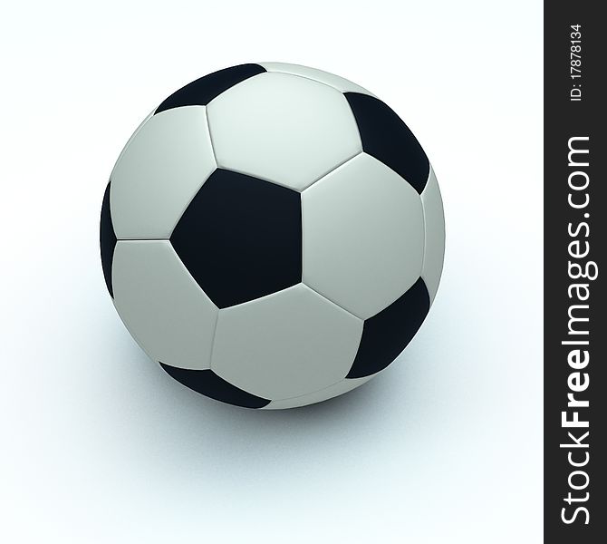 3d soccer ball on white background. 3d soccer ball on white background