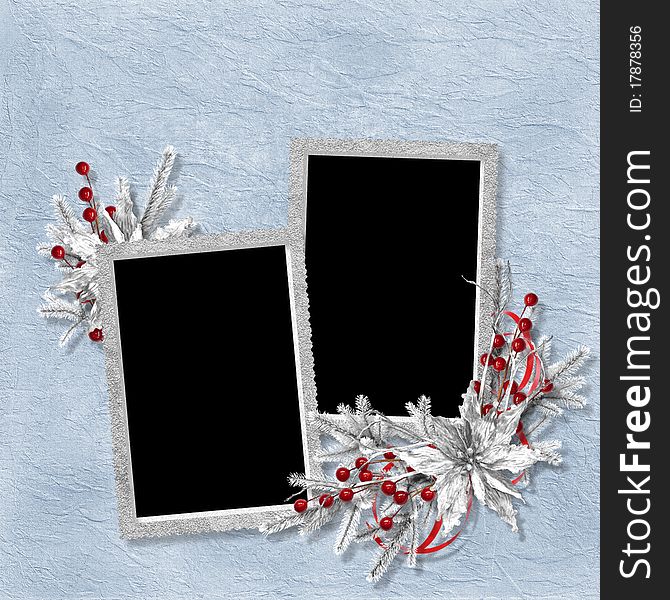 Card for the holiday with branches on the abstract background