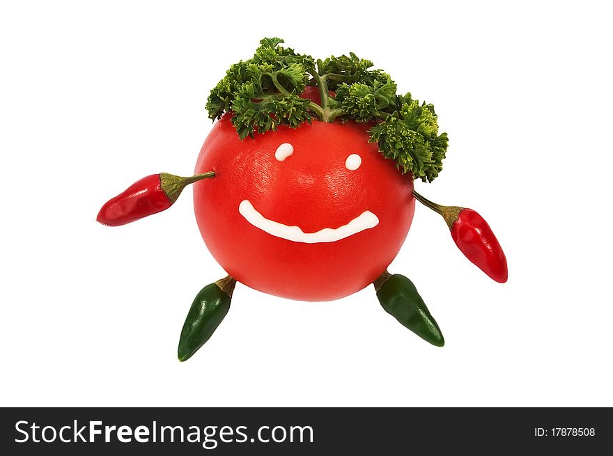 Tomato With Face Hands And Legs