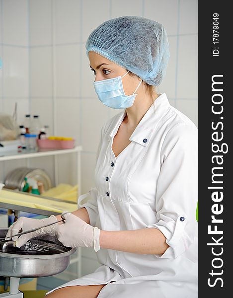 Young female doctor  at the hospital.