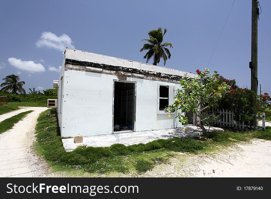 House destroyed by hurricane