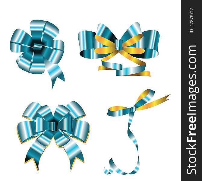 Collection of celebratory bows. Vector. Collection of celebratory bows. Vector