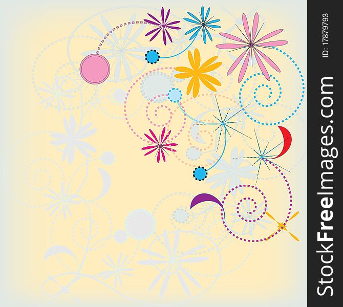 Color decorative element.Vector background