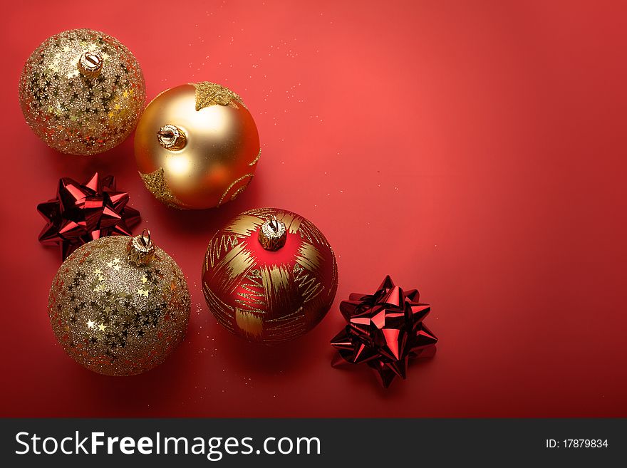 Christmas Balls In Red