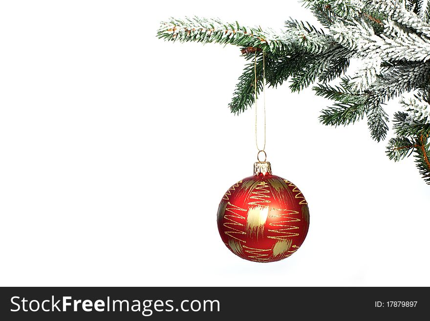 Christmas ball on christmas tree