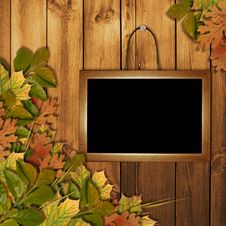 Card For The Holiday With Autumn Leaves Stock Image Card For The Holiday With Autumn Leaves Stock Image