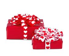 Perfectly Packed Two Gifts Royalty Free Stock Images Perfectly Packed Two Gifts Royalty Free Stock Images