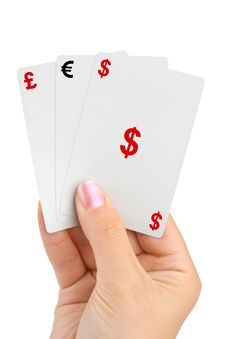 Hand And Money Cards Stock Image Hand And Money Cards Stock Image