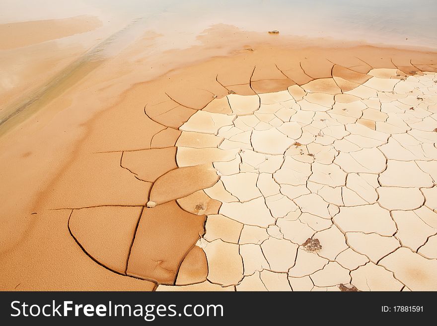 Cracked and Arid Mud Ground Dry without water. Cracked and Arid Mud Ground Dry without water