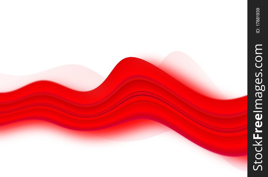 Red Abstract Wave Background