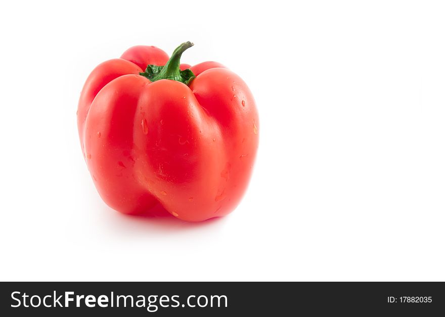 Red pepper isolated on white background, clipping path included