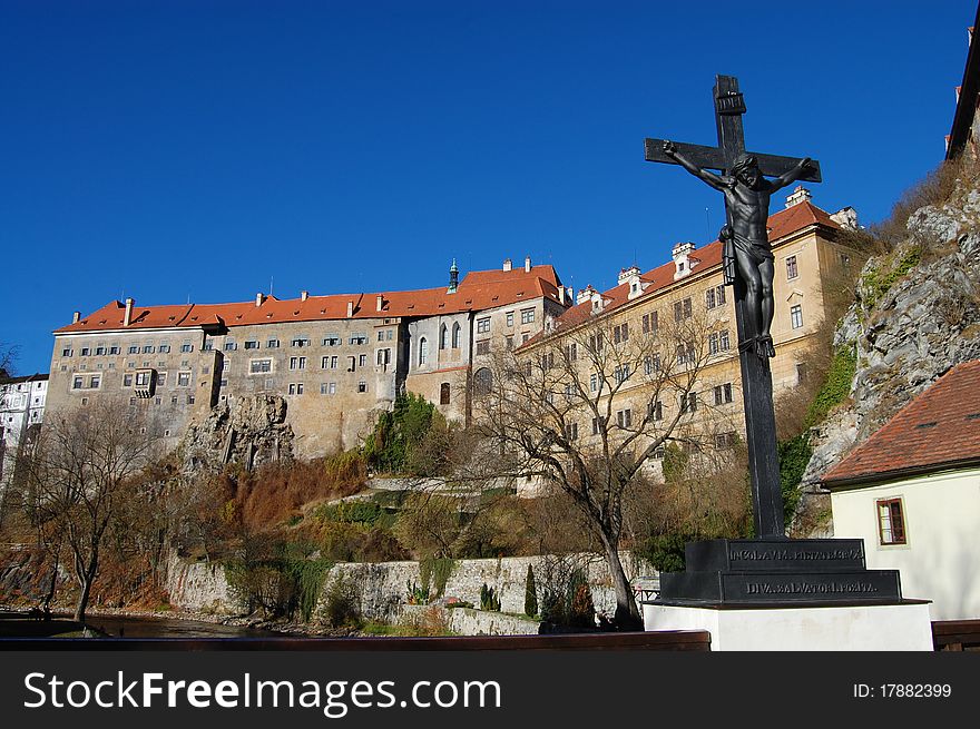 Medieval castle in small city in the Czech Republic. Medieval castle in small city in the Czech Republic