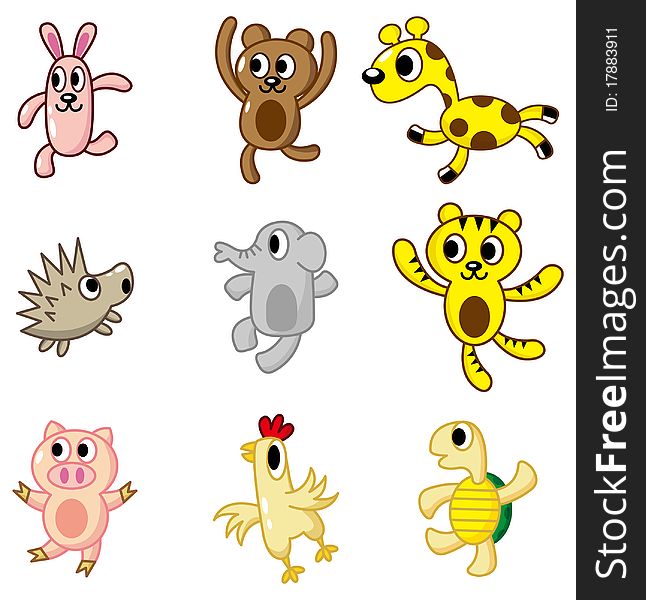 Cartoon animal icon,vector drawing