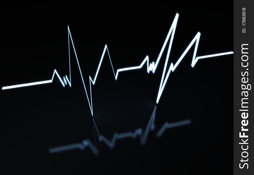 An Electrocardiogram shows a heart rate. An Electrocardiogram shows a heart rate