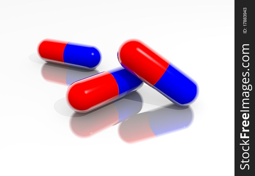 Red and Blue Pills on mirroring Ground