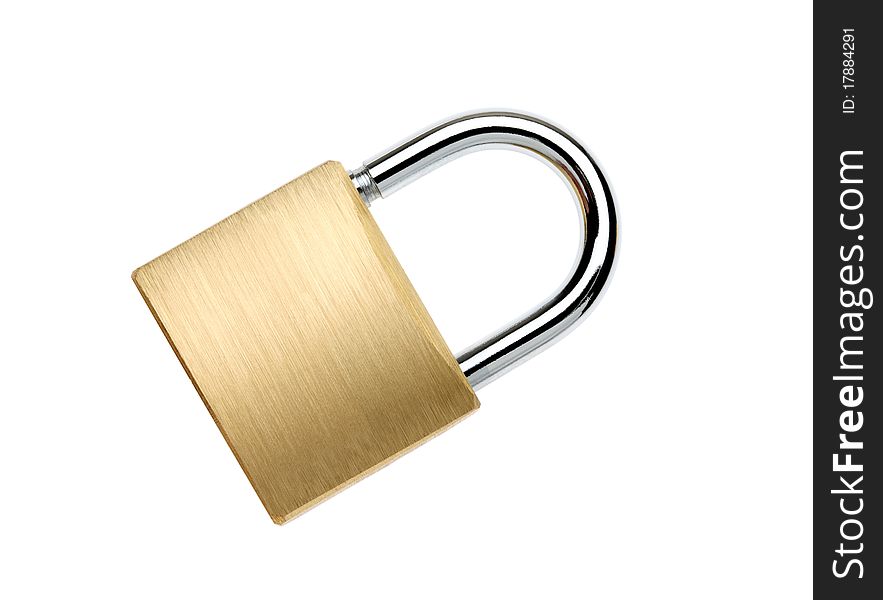 Padlock isolated on white background