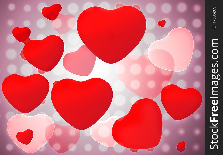 Heart background , design for valentine card. Heart background , design for valentine card